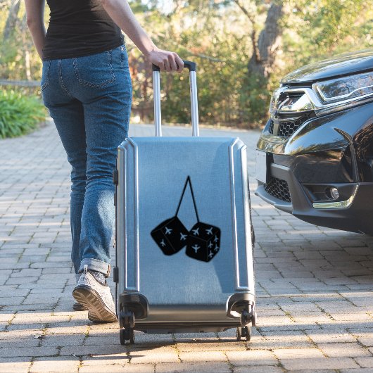 おもしろいパイロット機飛行機ふわふわファジーサイコロ シール (スーツケースインサイチュ)