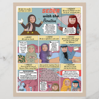 おもしろいパスソパーソナライズされたーバー簡単2サイドハガダ チラシ