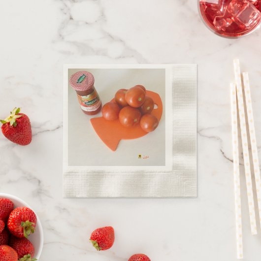 おもしろいパスタナプキン 縁ありカクテルナプキン (インサイチュ)