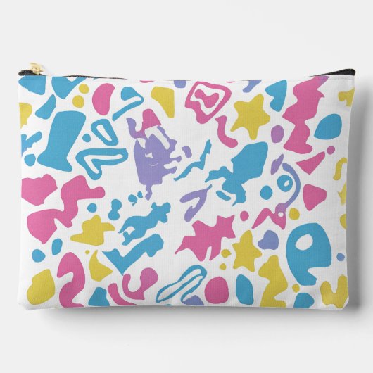 おもしろいパステルカラフル鮮やか形状 アクセサリーポーチ (正面)