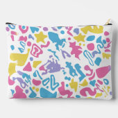 おもしろいパステルカラフル鮮やか形状 アクセサリーポーチ (裏面)