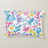 おもしろいパステルカラフル鮮やか形状 アクセントクッション (裏面)