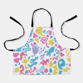 おもしろいパステルカラフル鮮やか形状 エプロン (正面)