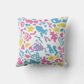 おもしろいパステルカラフル鮮やか形状 クッション (裏面)