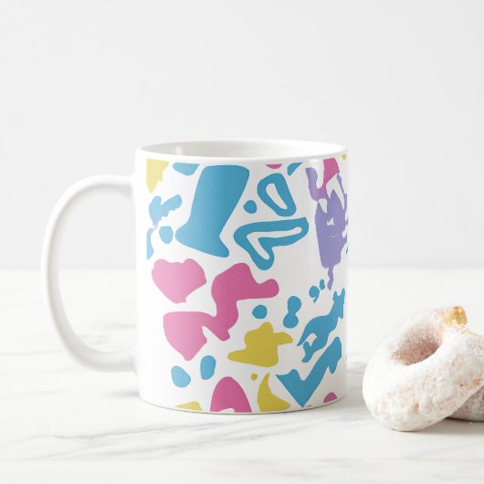 おもしろいパステルカラフル鮮やか形状 コーヒーマグカップ (ドーナツ)