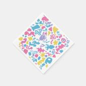 おもしろいパステルカラフル鮮やか形状 スタンダードカクテルナプキン (角)