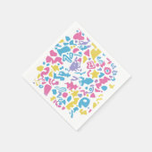 おもしろいパステルカラフル鮮やか形状 スタンダードカクテルナプキン (角)