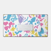 おもしろいパステルカラフル鮮やか形状 デスクマット (キーボード&マウス)