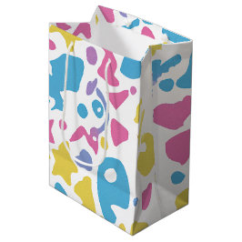おもしろいパステルカラフル鮮やか形状 ミディアムペーパーバッグ