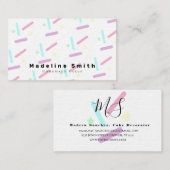 おもしろいパステルケーキデコレータホームメイドスプリンクル 名刺 (正面/裏面)