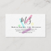 おもしろいパステルケーキデコレータホームメイドスプリンクル 名刺 (裏面)