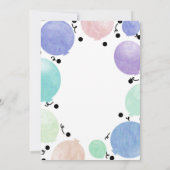 おもしろいパステルパーティーバルーン誕生祝い 招待状 (裏面)