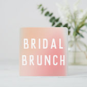 おもしろいパステルピンクミントグラディエントグラデーションブライダルシャワー 招待状 (スタンド正面)