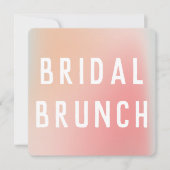 おもしろいパステルピンクミントグラディエントグラデーションブライダルシャワー 招待状 (正面)