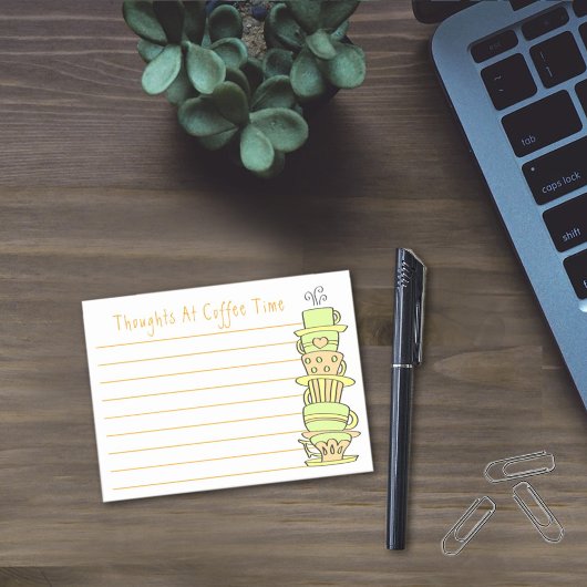 おもしろいパステル思考アットコーヒータイムスタックカップ ポストイット
