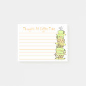 おもしろいパステル思考アットコーヒータイムスタックカップ ポストイット (正面)