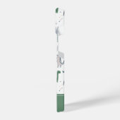 おもしろいパステル恐竜のシーンパターン iPhoneケース (左側面)