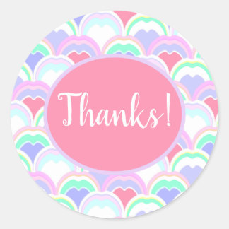 おもしろいパステル抽象芸術孔雀の羽のパターン ラウンドシール