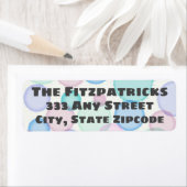 おもしろいパステル水色絵を描気泡パターン ラベル (インサイチュ)