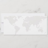 おもしろいパスポートと航空券の2歳誕生日 招待状 (裏面)