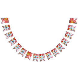 おもしろいパズルバルーンハッピーバースデー バンティングフラッグ