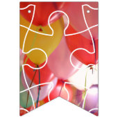 おもしろいパズルバルーンハッピーバースデー バンティングフラッグ (第1の旗)