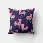 おもしろいパターン（の模様が）あるレトロレコードプレーヤーKitschy Music クッション (裏面)