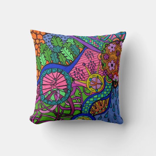 おもしろいパターン! 毎日のクールな枕 クッション (正面)