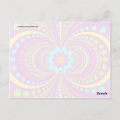 おもしろいパタ熱狂するーンホットピンクオレンジティール(緑がかった色) ポストカード (裏面)