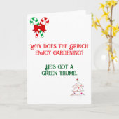 おもしろいパパのジョークがクリスマスカードをデザイン カード (黄色い花)