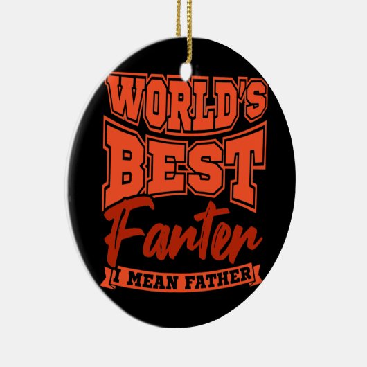 おもしろいパパの世界最高ののファーター私は父を意味する セラミックオーナメント (右)