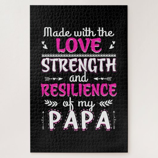 おもしろいパパの強さ回復力で作られる ジグソーパズル (縦)