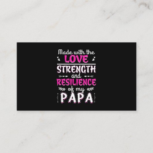 おもしろいパパの強さ回復力で作られる 名刺 (正面)
