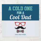 おもしろいパパの父の日クールに冷たい ビールラベル (シングルラベル)