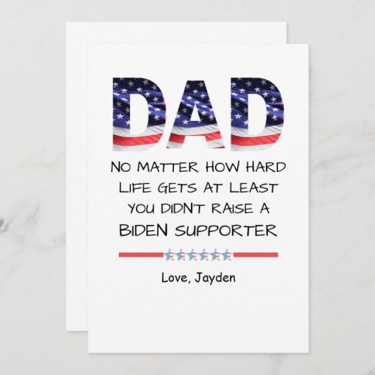 おもしろいパパを上げなかった自由主義の 招待状 (正面/裏面)