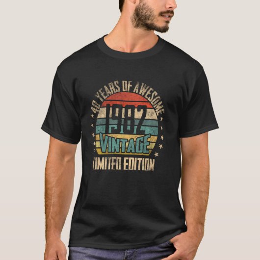 おもしろいパパアンクルブラザー1982 40年素晴らし40t tシャツ (正面)