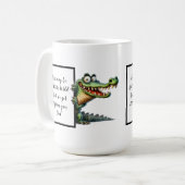 おもしろいパパギフトおもしろいとワニ予測できなゲータ コーヒーマグカップ (正面左)
