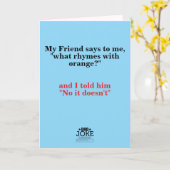 おもしろいパパジョーク カード (黄色い花)