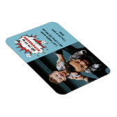 おもしろいパパスーパーヒーロー漫画の音声バブル マグネット (右側)