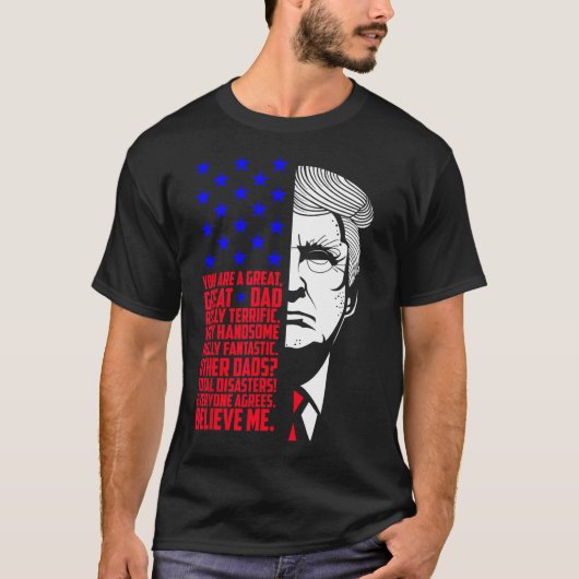 おもしろいパパド素晴らしナルドトランプ父の日ギフトティー Tシャツ (正面)