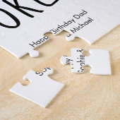 おもしろいパパフォトファーザー引用文タイポグラフィ ジグソーパズル (側面)