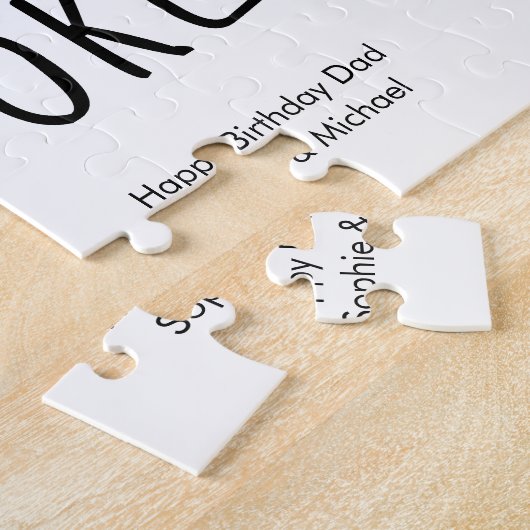 おもしろいパパフォトファーザー引用文タイポグラフィ ジグソーパズル (側面)