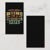 おもしろいパパプロフェッショナルパパリタイアメント 名刺 (正面/裏面)