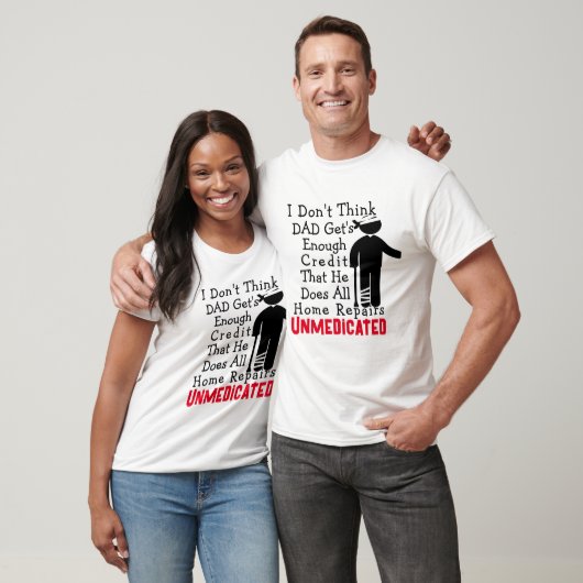 おもしろいパパホーム修理ミームグラフィックTシャツデザイン Tシャツ (ユニセックス)