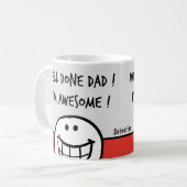 おもしろいパパマグス父の日の最高のパパ コーヒーマグカップ (正面左)