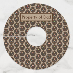 おもしろいパパモンスターラブコーヒーカスタム ワイングラスタグ