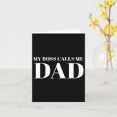 おもしろいパパ娘引用文ファーザーズデイマイボスコール カード (黄色い花)
