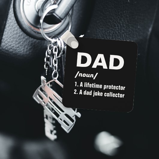 おもしろいパパ定義写真父の日 キーホルダー