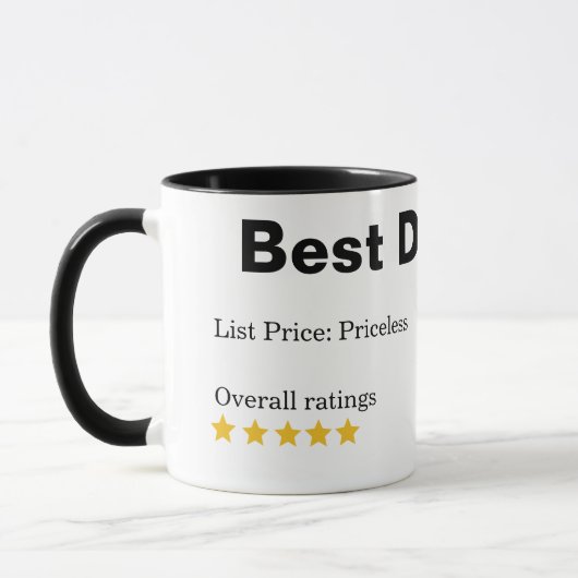 おもしろいパパ最高のパパー・エバー父の日パーソナライズされた マグカップ (左)