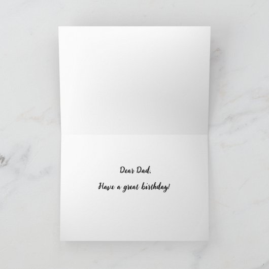 おもしろいパパ父ポップ・アートののためのハッピーバースデー カード (内部)